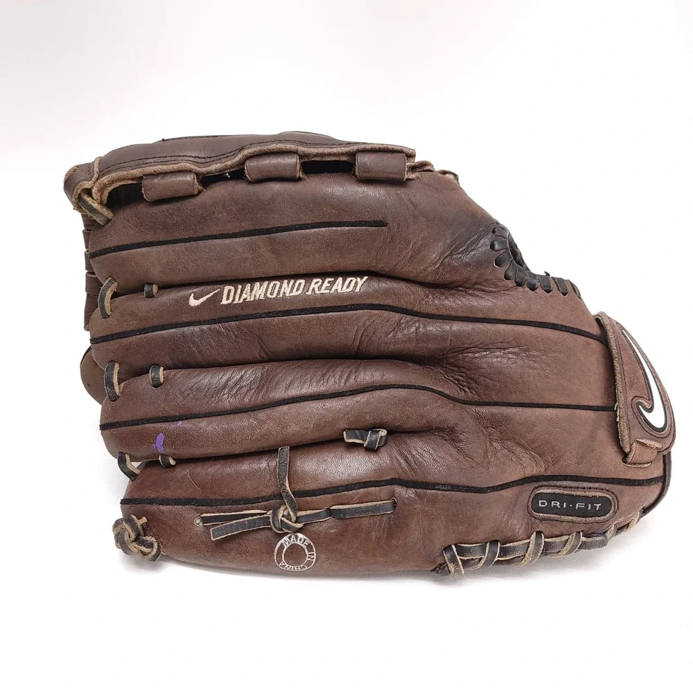Nike Diamond Ready 13 Inch Baseball Glove Brown Leather GDR1300 RHT Dri-FIT
